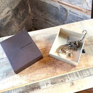 Louis Vuitton Vintage 2006 Cabas Raye Gold Silver Bag Charm